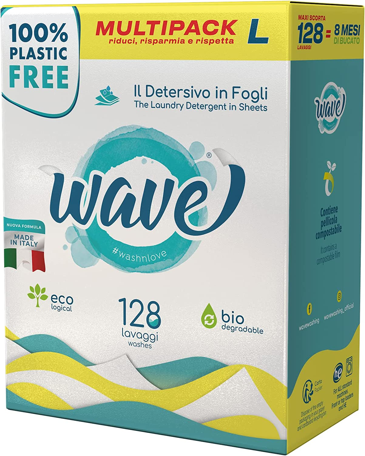 Wave Washing Wave Washing Classic- Le Détergent En Feuilles 100% SANS PLASTIQUE ...