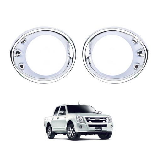 Fog Lights Cover Trim Chrome Fits Isuzu Rodeo D-MAX 2WD Pickup Truck 2007-11 P11 - Picture 2 of 6