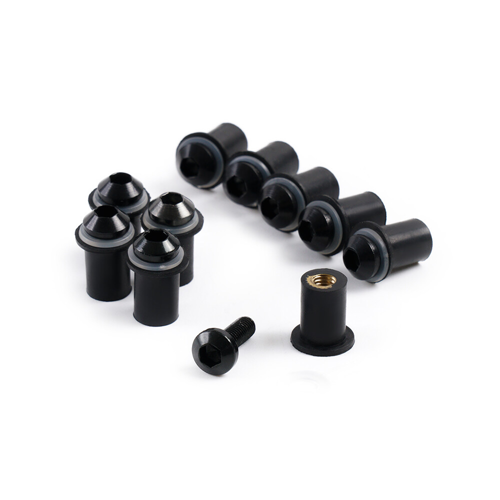 Black Windshield Screws for 1993 Kawasaki ZX11 94 95 96 97 98 1999