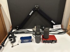 Shure Sm7b Microphone W/ Cloudlifter Cl-1 + Rode Psa 1+ Arm + Focusrite Scarlet