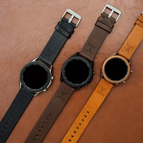 Correa de reloj de cuero Virginia Cavaliers para reloj Samsung Galaxy y más - Imagen 2 de 10