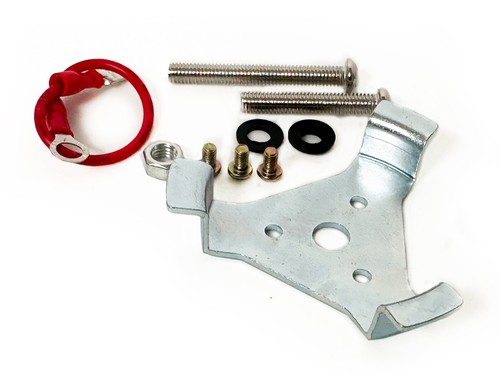 16" Red / Black Forty Ford Style Steering Wheel Billet Horn Cap Kit GM Adapter - Picture 5 of 8