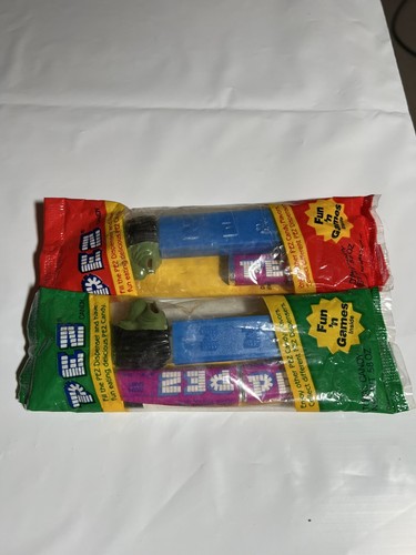 2 PEZ MR UGLY dispenser NO FEET BLUE STEM AUSTRIA SEALED Red GREEN BAG Grape - Picture 2 of 8