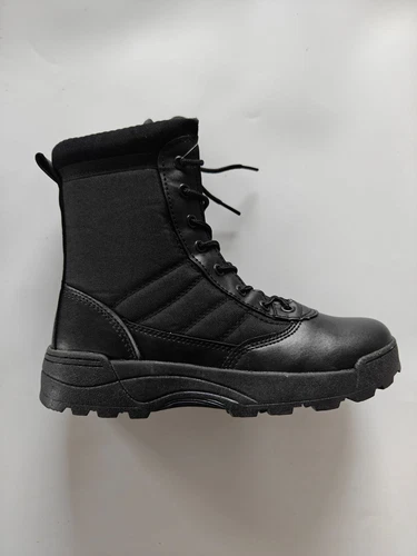 Herren Hoch Reißverschluss Seite Schnürung Outdoor Freizeit Wüste Stiefel Wanderschuhe Größe - Bild 6 von 12