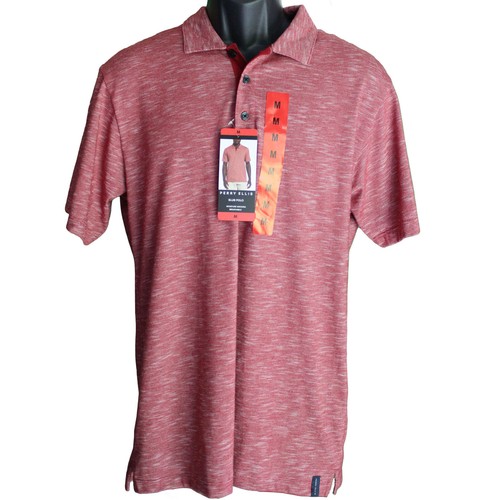 Perry Ellis Men's Moisture Wicking Short Sleeve Slub Polo - Picture 2 of 27