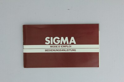 Sigma Objektive manuell Fokus Bedienungsanleitung manual DE FR (13040118)