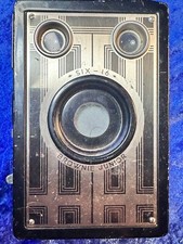 VINTAGE KODAK SIX-16 ART DECO BROWNIE JR. BOX CAMERA 1934-42