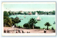 Winter's Day West Lake Park Los Angeles CA California Postcard (BF15)