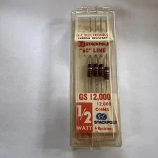 GC Electronics 1/2 Watt 12000 Ohm Resistors 4 In Packing 