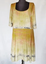 DRESS AUTHENTIC AVENTURES DES TOILES  POSTIMPRESSIONISM ART WOMENS US 14 EU 42