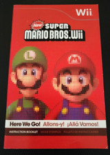 SUPER MARIO BROS. WII Here We Go 64 page Instruction Booklet 2009 Nintendo