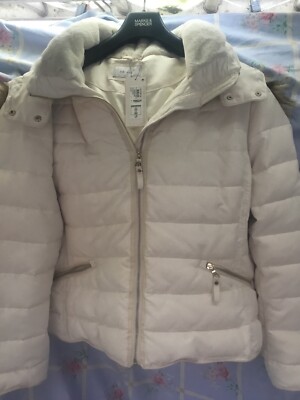 Depop Marks And Spencer White Jacket Ladies M S Marks Spencer