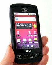 LG Optimus V VM670 Virgin Mobile Phone BLACK Android GPS bluetooth 3G Grade B