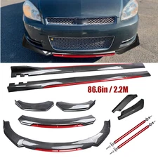 Front Bumper Lip Spoiler Splitter Bod Carbon Fiber For Chevrolet Impala Limited