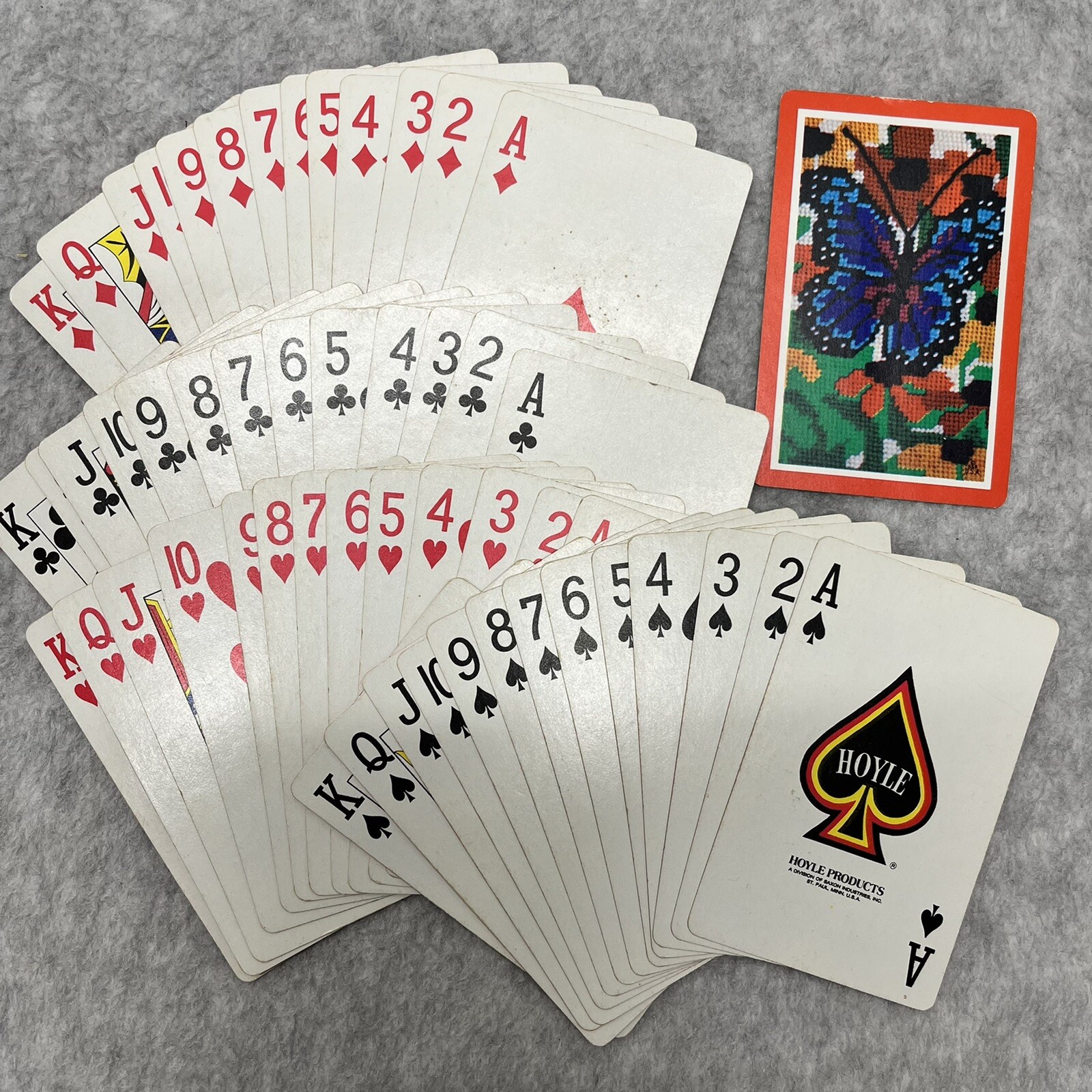 Hoyle Playing Cards Butterfly Needlepoint Single Deck 1 Joker | eBay