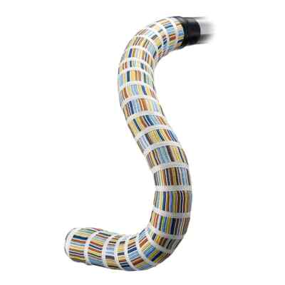 Serfas BT-31 Woven Bar Tape Pinstripe Multi Yellow Cream