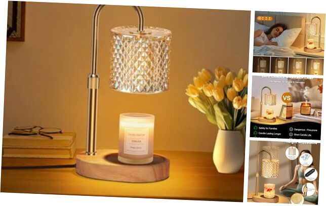 Candle Warmer Lamp with Timer Dimmer 2 Bulbs in Bronze  -image