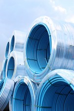 BLUE MDPE WATER PIPE. YELLOW MDPE GAS PIPE. BLACK MDPE WATER PIPE. Alkathene