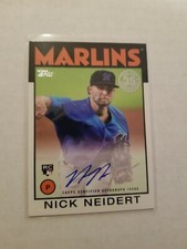 2021 Topps Series 2 1986 Autograph Nick Neidert RC #86A-NN Auto Miami Marlins