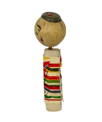Vintage Kokeshi Doll Eraser Girl Japan Wooden Head Rare - Picture 4 of 10