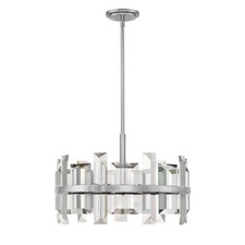 Fredrick Ramond 6 Light Odette Chandelier, Po...
