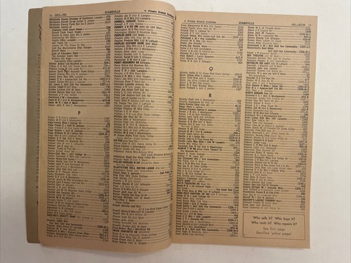 1958 Starkville , MS Southern Bell Telephone Directory - Picture 3 of 7