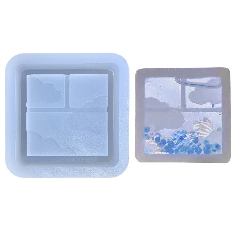 Resin Casting Molds,Resin Art Shaker Mold,Crystal Silicone Hollow Mold