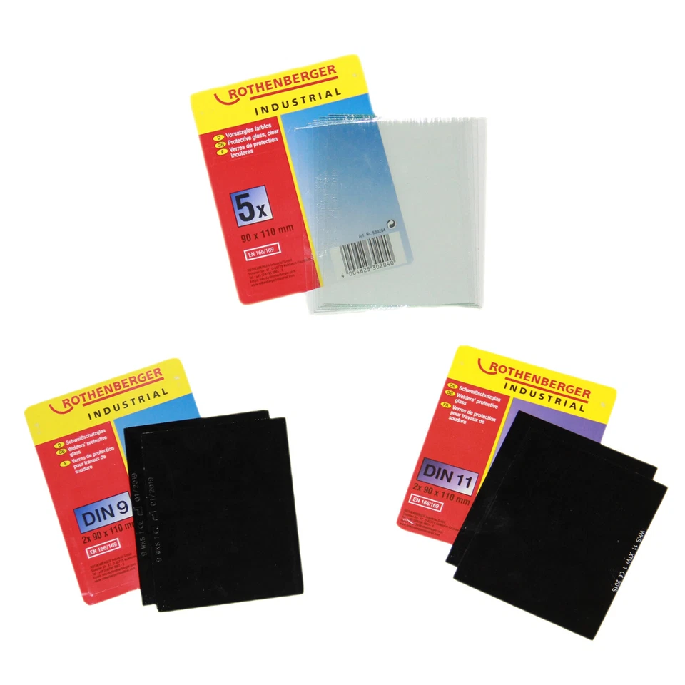 Rothenberger Schweißschutzglas 90x110mm für Schweißschutzschirm Schweißglas