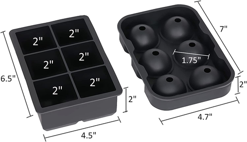 Bandejas para cubitos de hielo Ticent (juego de 2), esferas de silicona para whi - Imagen 7 de 12
