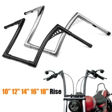 10" 12" 14" Rise Ape Hanger Handlebars For Harley Softail Dyna Sportster