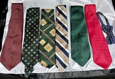 Lot of 7 Ties and Bow Ties - Classic Designs
