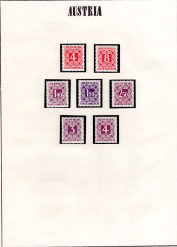 AUSTRIA 1894 -1957 COLLECTION OF POSTAGE DUES SCOTT # J1 -J259 IN HINGLESS PAGES - Picture 10 of 17
