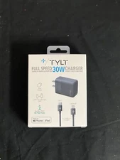 Tylt 30W USB-C Power Delivery Charger with Cable.