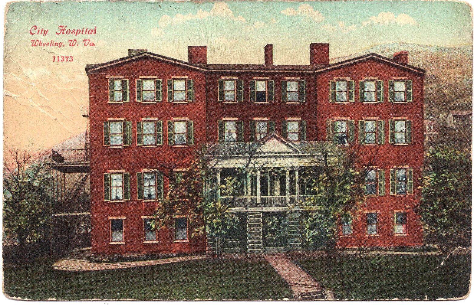 Wheeling West Virginia Postcard W. VA 19071910 City Hospital Posted DB Antique eBay