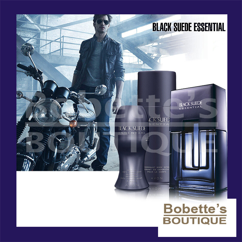 Black Suede Essential Avon trio parfum et déodorants anti odeurs pour homme