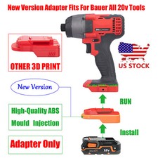 1x Adapter Suitable fits Ridgid 18v Li-lon Batteries To Bauer 20v Cordless Tools
