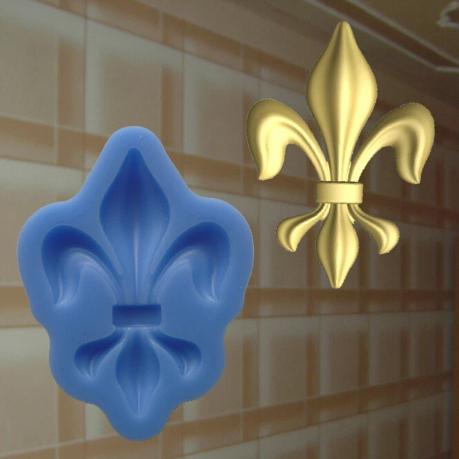 NEGATIVFORMEN PLETT Casting Mold Stucco French Lily Ornament Silicone Mold Ornament Relief (181)