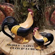 SAKURA Warren Kimble Rooster Pitcher & Creamer Set