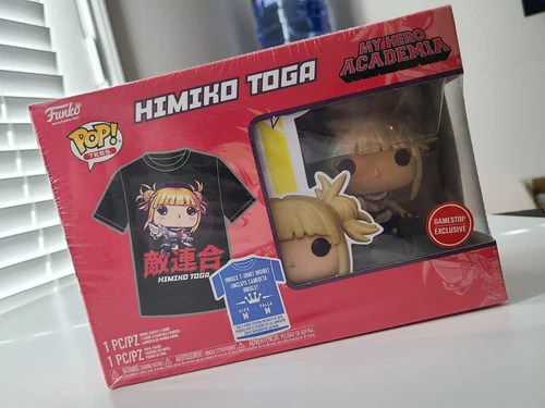 Himiko Toga (Unmasked) Funko POP! #1029 and T-Shirt Bundle Size M