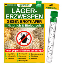 Lagererzwespen gegen Brotk&auml;fer, Kornk&auml;fer uvm.  40 N&uuml;tzlinge - GREEN GUARDIA
