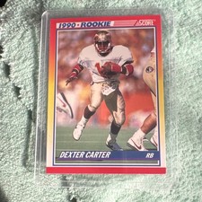 Score 1990 Dexter Carter Rookie #657 49ers Seminoles Football Base Card