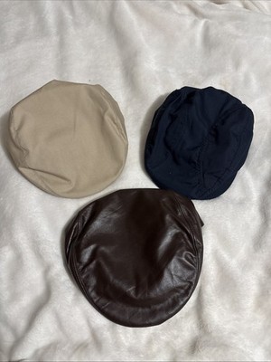 Lot Of three men s caddy style Caps One leather the other two cloth