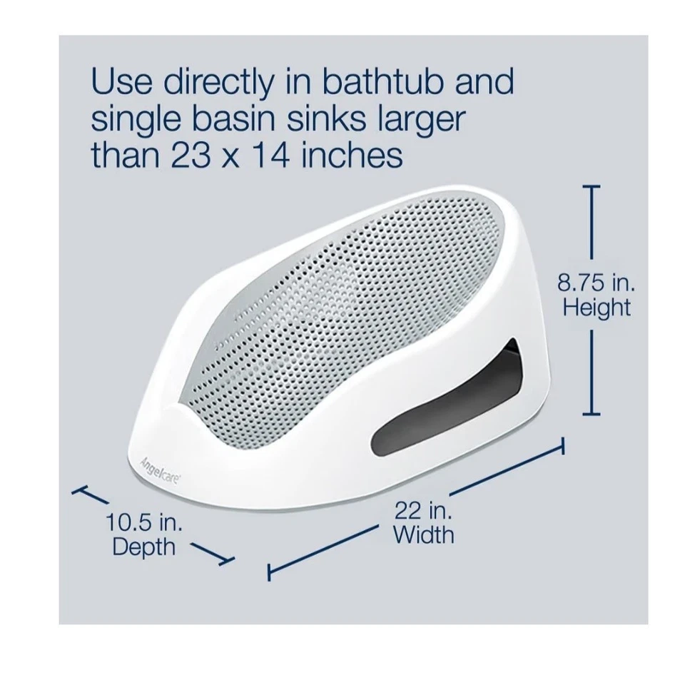 Поддержка детской ванны Angelcare (серая) | Идеально подходит для младенцев младше 6 месяцев - Изображение 2 из 4