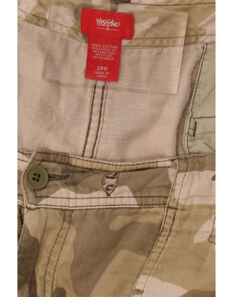 MOSSIMO Womens Capri Cargo Trousers US 20 3XL W44 L21 Khaki Camouflage CH16 - Image 3 of 3