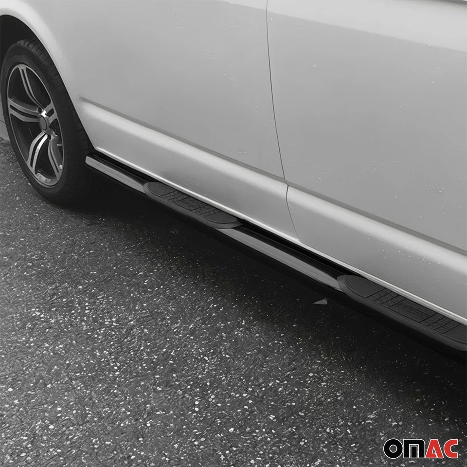 Escalones laterales negros estriberas barras Nerf acero inoxidable para Hyundai Tucson 2016-2021 Foto 3 de 4