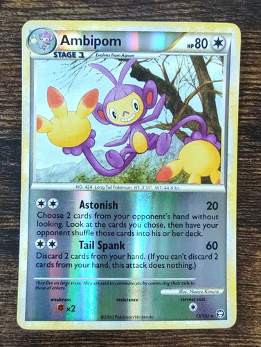 Pokémon Ambipom 13/102 HeartGold & Soulsilver HGSS Triumphant Reverse Holo NM