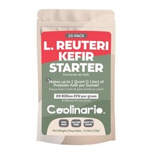 Live Kefir Starter Powder 10-Pack  Lactobacillus Reuteri Probiotics Sachets