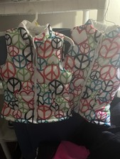 Set Of 2 Old Navy Kids Girls Puffer Down Vest White Size Medium 10-12
