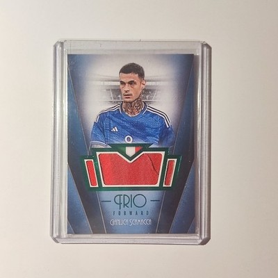 Futera World Football Unique 2024 Gianluca Scamacca Trio Forward Relic /15 TRF29