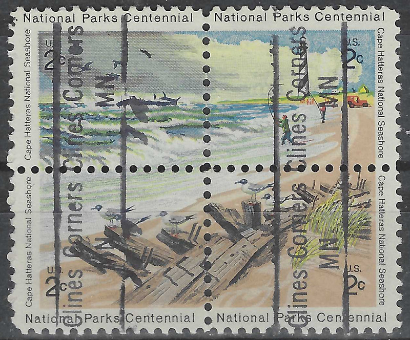 NEW MEXICO PRECANCELS, CAPE HATTERAS BLOCK, CLINES CORNERS, TYPE 843, 4 DIFF